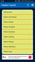 Python Tutorial capture d'écran 1