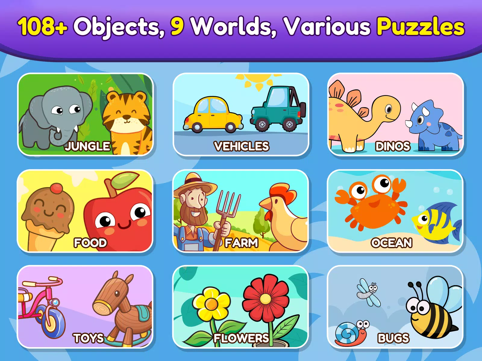 Baby Games for 2,3,4 year old toddlers Bebi Family Games: Free &  Educational 