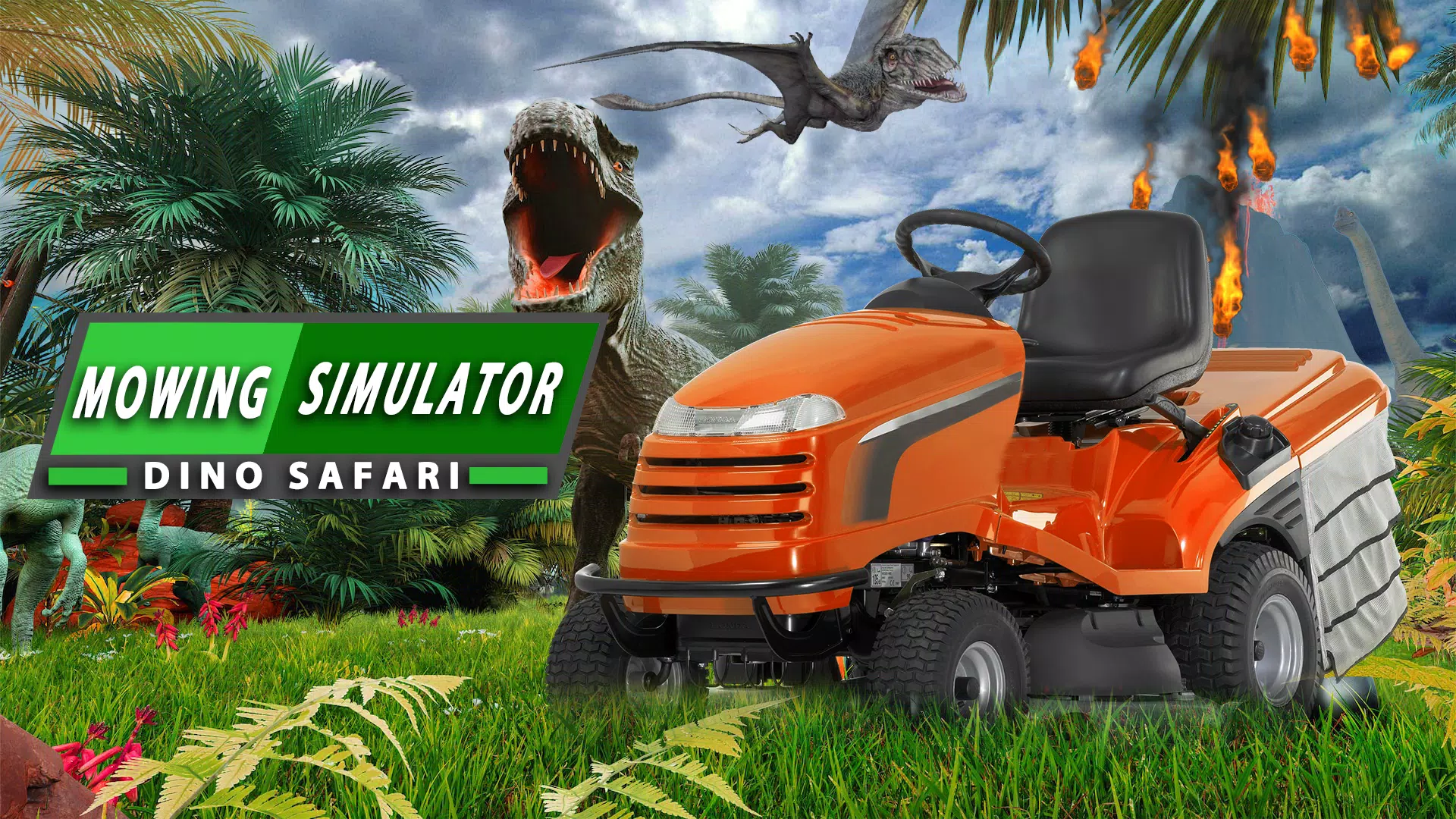 Lawn Mowing Simulator - Dino Safari