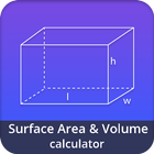 Surface area and volume calculation icon