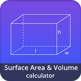 Surface area and volume calculation icon