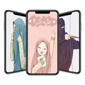 Hijab Kartun Wallpaper