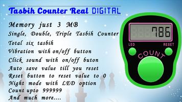 Triple Tasbih Counter Real Digital Tasbih Counter Affiche