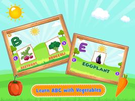 Alfabeto Verduras Juegos niños Poster
