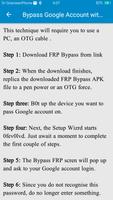 Bypass Google Account Guide تصوير الشاشة 2