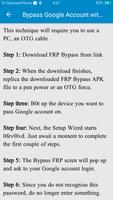 Bypass Google Account Guide capture d'écran 2