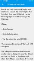 Guide for Remove Puk Code 스크린샷 2