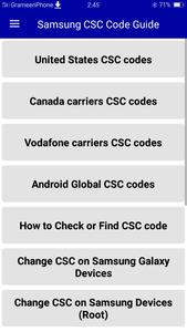 Samsung CSC Code Guide 海報