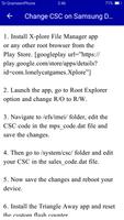 Samsung CSC Code Guide screenshot 3