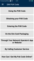 SIM PUK Code poster