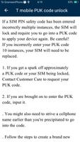 SIM PUK Code screenshot 3