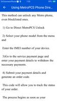 Unlock MetroPCS Phone Guide capture d'écran 3