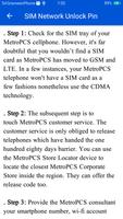 Unlock MetroPCS Phone Guide capture d'écran 2