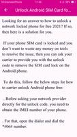 Unlock Android SIM Card Guide اسکرین شاٹ 1