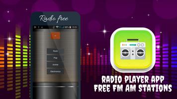 Radio Player app Free FM AM Stations Plakat