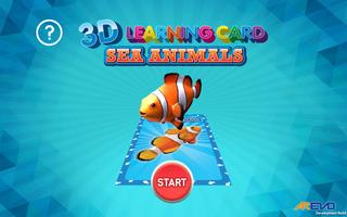 3D LEARNING CARD SEA ANIMALS Affiche