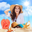 Beach Background On Photo Frame aplikacja
