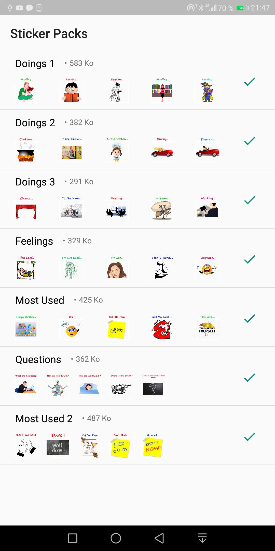 ملصقات واتساب بالإنجليزي جديدة For Android Apk Download