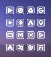 Square Clear White Icon Pack 스크린샷 1