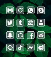 Square Clear White Icon Pack 스크린샷 2