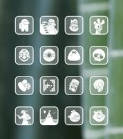 Square Clear White Icon Pack 스크린샷 3