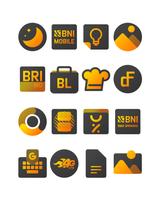 Yellowdiant - Icon Pack الملصق
