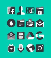 Black and White - Icon Pack Ekran Görüntüsü 1