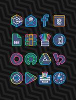 برنامه‌نما Garis Dark - Lines Icon Pack عکس از صفحه