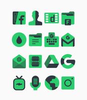 Warak Green - Icon Pack ảnh chụp màn hình 1