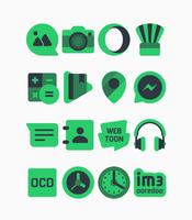 Warak Green - Icon Pack 스크린샷 2
