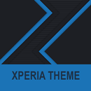 APK Xperia Theme - Dark Paper Blue