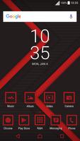 Xperia Theme - Dark Paper Red تصوير الشاشة 1