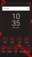 Xperia Theme - Dark Paper Red تصوير الشاشة 3
