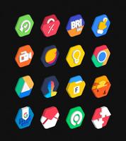 3D Hexa - Icon Pack Affiche