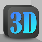 Cubic Dark Mode - 3D Icon pack アイコン