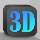 Cubic Dark Mode - 3D Icon pack icône