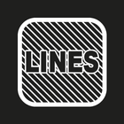Lines Square - White Icon Pack Zeichen