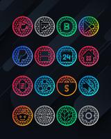 Pixel Net - Neon Icon Pack capture d'écran 1