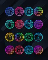 Pixel Net - Neon Icon Pack capture d'écran 3