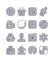 Rock - Black Icon Pack Cartaz
