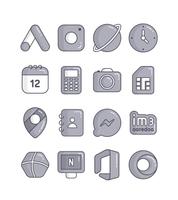 Rock - Black Icon Pack imagem de tela 1