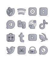 Rock - Black Icon Pack imagem de tela 3