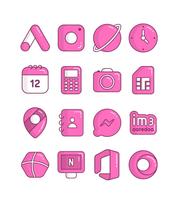 Pink Teddy - icon pack تصوير الشاشة 1