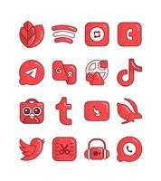 Cherry - Red icon pack imagem de tela 3