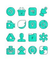 Toska - Turqoise icon pack Affiche