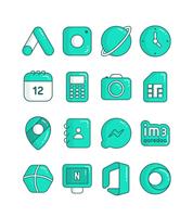 Toska - Turqoise icon pack capture d'écran 1