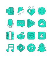 Toska - Turqoise icon pack capture d'écran 2