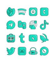 Toska - Turqoise icon pack capture d'écran 3