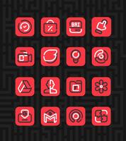 Linios Red - Icon Pack poster