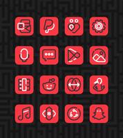 Linios Red - Icon Pack screenshot 2